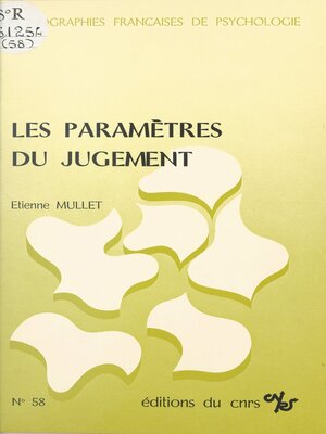 cover image of Les paramètres du jugement